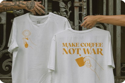 T-Shirt Design - Make Coffee not War