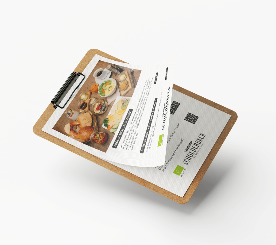 Scholderbeck Frühstückskarte